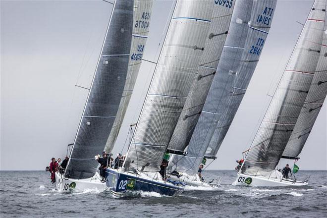 BARKING MAD (USA) leading the fleet to the weather mark ©  Rolex/Daniel Forster http://www.regattanews.com